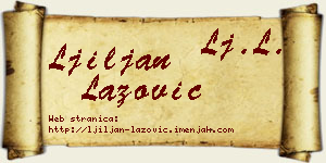 Ljiljan Lazović vizit kartica